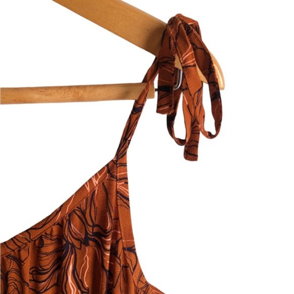 Addition Elle Maxi Dress Size X Tie Straps Autumn Floral - Picture 4 of 15